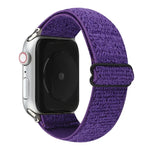 سوار ساعة نايلون بلون صلب لسلسلة Apple Watch 6 & SE & 5 & 4 بمقاس 40مم / 3 & 2 & 1 بمقاس 38مم، لسلسلة Apple Watch 7 بمقاس 41مم / 6 & SE & 5 & 4 بمقاس 40مم / 3 & 2 & 1 بمقاس 38مم