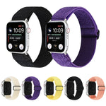 سوار ساعة نايلون بلون صلب لسلسلة Apple Watch 6 & SE & 5 & 4 بمقاس 40مم / 3 & 2 & 1 بمقاس 38مم، لسلسلة Apple Watch 7 بمقاس 41مم / 6 & SE & 5 & 4 بمقاس 40مم / 3 & 2 & 1 بمقاس 38مم