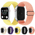 سوار ساعة نايلون بلون صلب لسلسلة Apple Watch 6 & SE & 5 & 4 بمقاس 44مم / 3 & 2 & 1 بمقاس 42مم، لسلسلة Apple Watch 7 بمقاس 45مم / 6 & SE & 5 & 4 بمقاس 44مم / 3 & 2 & 1 بمقاس 42مم