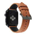 سوار ساعة من جلد طبيعي بنقشة الليتشي لسلسلة Apple Watch 6 & SE & 5 & 4 بمقاس 40مم / 3 & 2 & 1 بمقاس 38مم، لسلسلة Apple Watch 7 بمقاس 41مم / 6 & SE & 5 & 4 بمقاس 40مم / 3 & 2 & 1 بمقاس 38مم