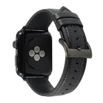 سوار ساعة من جلد طبيعي بنقشة الليتشي لسلسلة Apple Watch 6 & SE & 5 & 4 بمقاس 44مم / 3 & 2 & 1 بمقاس 42مم، لسلسلة Apple Watch 7 بمقاس 45مم / 6 & SE & 5 & 4 بمقاس 44مم / 3 & 2 & 1 بمقاس 42مم