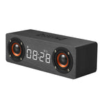 مكبر صوت بلوتوث خشبي M5C 4.2 مع ساعة ومضخم صوت، يدعم بطاقة TF و3.5 مم AUX وراديو FM