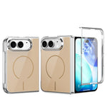 Integrated Glass Scratch Resistant Magnetic Phone Case, For iPhone Duo