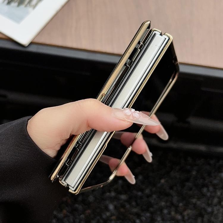 Litchi Texture Electroplated Rotating Bracket Magnetic Phone Case, For iPhone Duo