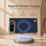 Litchi-Grain Magnetic Integrated Screen Protector Phone Case, For iPhone Duo