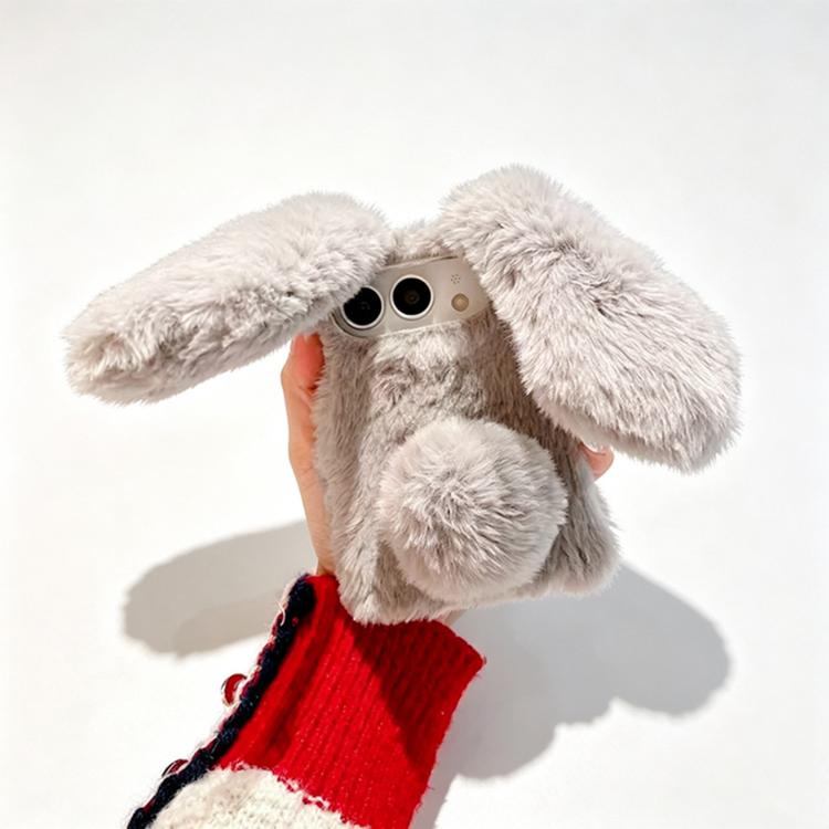 Foldable Plush Rabbit TPU Phone Case, For iPhone Duo