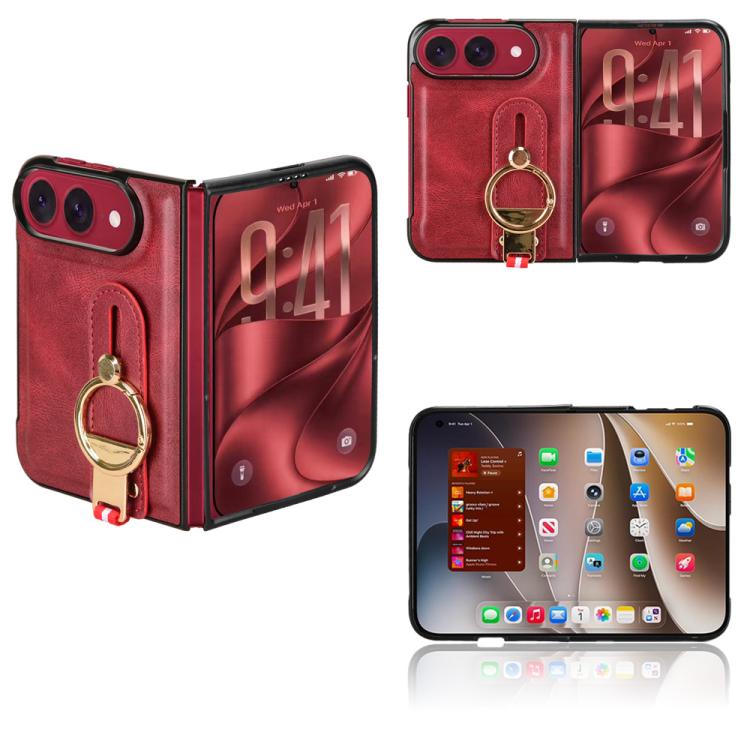 Wristband Leather Back Phone Case, For iPhone Duo