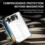 Integrated Shell And Flim Electroplating Transparent Shockproof Magnetic Phone Case, For iPhone Duo