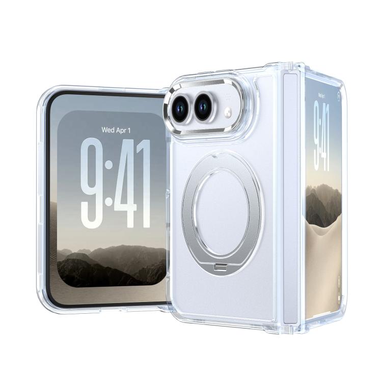 Rotating Holder Magnetic Transparent Phone Case, For iPhone Duo