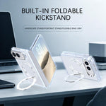 Rotating Holder Magnetic Transparent Phone Case, For iPhone Duo