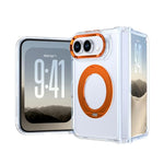 Rotating Holder Magnetic Transparent Phone Case, For iPhone Duo