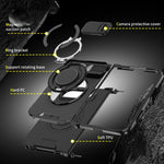 Sliding Camshield Ring Holder Phone Case, For iPhone Duo