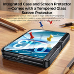 Integrated Shell And Flim Translucent Spring Hinge Holder Magnetic Phone Case, For iPhone Duo