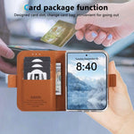 ABEEL RFID Side Buckle Leather Phone Case, For iPhone Duo