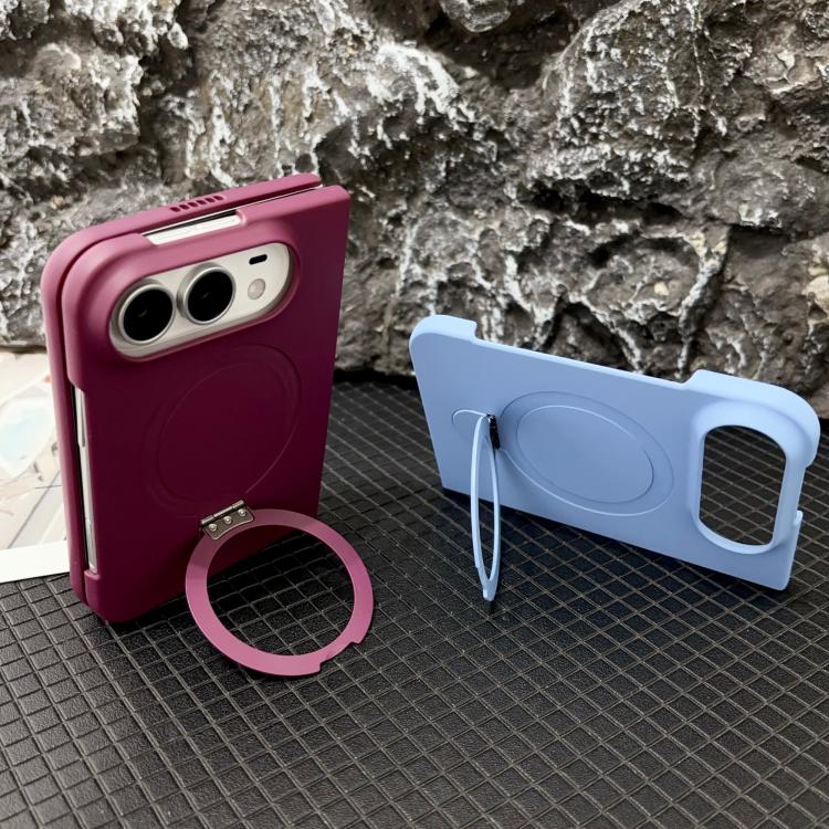 Skin Feel Frosted Rotation Holder Phone Case, For iPhone Duo