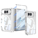 GKK Integrated Magnetic Folding Hinge Transparent Phone Case, For iPhone Duo