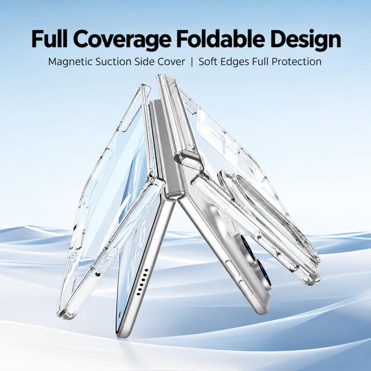 GKK Integrated Magnetic Folding Hinge Transparent Phone Case, For iPhone Duo