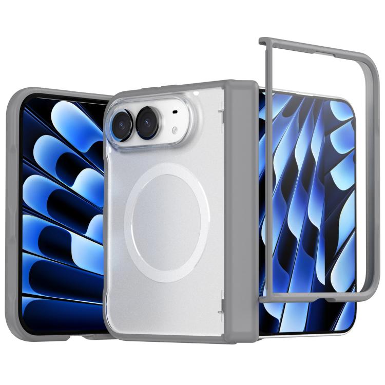 Hinge Magnetic Ring Integrated Film Phone Case, For iPhone Duo