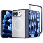 Hinge Magnetic Ring Integrated Film Phone Case, For iPhone Duo