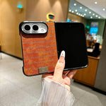 Nameplate Crocodile-Texture Phone Case, For iPhone Duo
