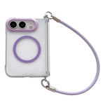Side Buckle Hinge Magnetic Phone Case with Strap, For iPhone Duo