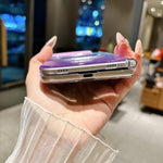 Gradient Side Buckle Hinge Rotating Holder Magnetic Phone Case, For iPhone Duo