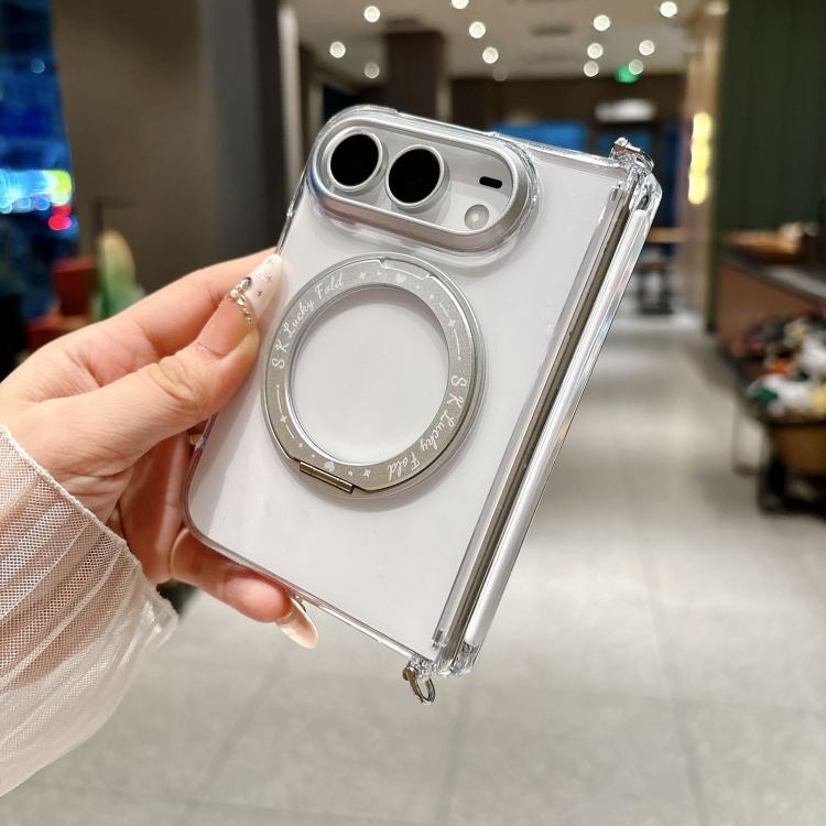 Side Buckle Hinge Rotating Holder Magnetic Phone Case, For iPhone Duo