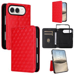 Cubic Grid Texture Flip Leather Phone Case, For iPhone Duo