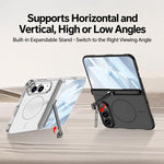 GKK Integrated Magnetic Hinge Side Foldable Holder Full Coverage Phone Case, For iPhone Duo
