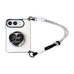 Side Clamp Morandi Solid Color Leather Texture Magnetic Phone Case with Holder / Strap, For iPhone Duo