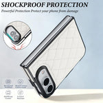 Rhombic Fold Leather Phone Case, For iPhone Duo