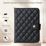 Rhombic Texture Crossbody Multifunctional Leather Phone Case, For iPhone Duo