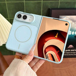 Solid Color Shockproof Magnetic PC Phone Case, For iPhone Duo
