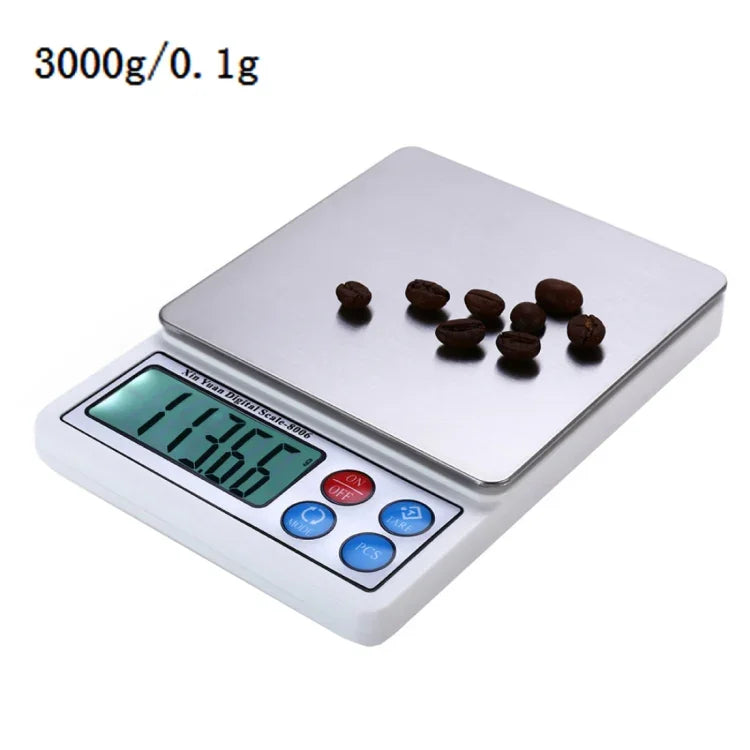 ميزان إلكتروني عالي الدقة بشاشة 2.2 بوصة XY-8006 (0.1 جم~3000 جم)، بدون بطاريات، 3000 جم/0.01 جم