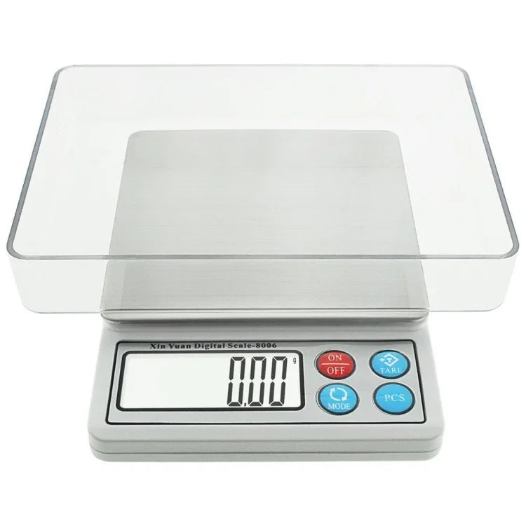 ميزان مجوهرات ذهبي رقمي محمول احترافي بشاشة LCD 2.2 بوصة XY-8006 600جم × 0.01جم