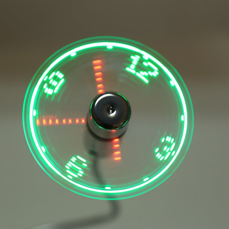 مروحة LED مرنة صغيرة متينة لعرض الوقت مع ساعة USB، DC 5V
