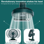 F702 Automatic Shaking Desktop Electric Fan with LED Display