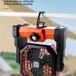 X3 Outdoor Portable Fan USB Charging Air Cooling Fan with LED Night Lamp