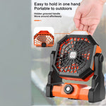 X3 Outdoor Portable Fan USB Charging Air Cooling Fan with LED Night Lamp