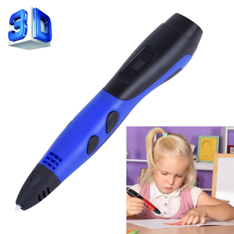 جيل 6 خيوط ABS / PLA للأطفال قلم رسم ثلاثي الأبعاد مع شاشة LCD (أزرق + أسود)، EPR5210L، EPR5210R، EPR5210W، EPR5210Y