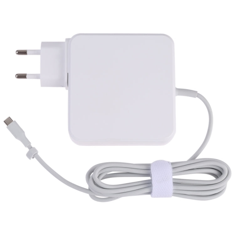 محول طاقة USB-C / Type-C بقوة 87 واط مع كابل شحن بطول 1.8 متر، قابس أوروبي