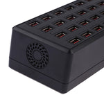 محطة شحن ذكية سريعة بقوة 100 واط مع 24 منفذ USB ومؤشر LED، AC 100-240V، قابس أمريكي، 100 واط 24 منفذ USB قابس أمريكي