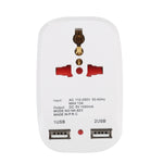محول شاحن سفر بقابس مزدوج USB NK-823 2000 واط، قابس المملكة المتحدة