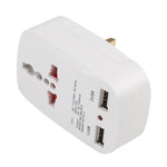 محول شاحن سفر بقابس مزدوج USB NK-823 2000 واط، قابس المملكة المتحدة
