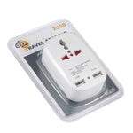 محول شاحن سفر بقابس مزدوج USB NK-823 2000 واط، قابس المملكة المتحدة