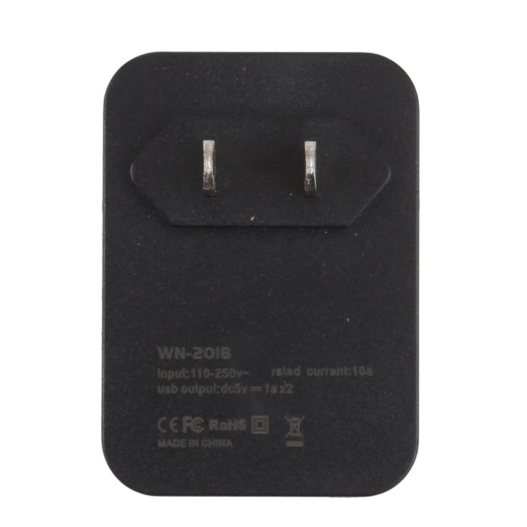 محول شاحن سفر بقابس مزدوج USB WN-2018، قابس الولايات المتحدة