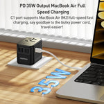 محول طاقة شاحن سريع MOMAX 1-World UA9 PD 35 واط، UA9