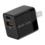 شاحن طاقة سريع MOMAX UM36 PD 20W USB-C / Type-C + USB، قابس CN، UM36