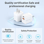 شاحن طاقة سريع MOMAX UM36 PD 20W USB-C / Type-C + USB، قابس CN، UM36