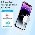 شاحن طاقة سريع MOMAX UM36 PD 20W USB-C / Type-C + USB، قابس CN، UM36